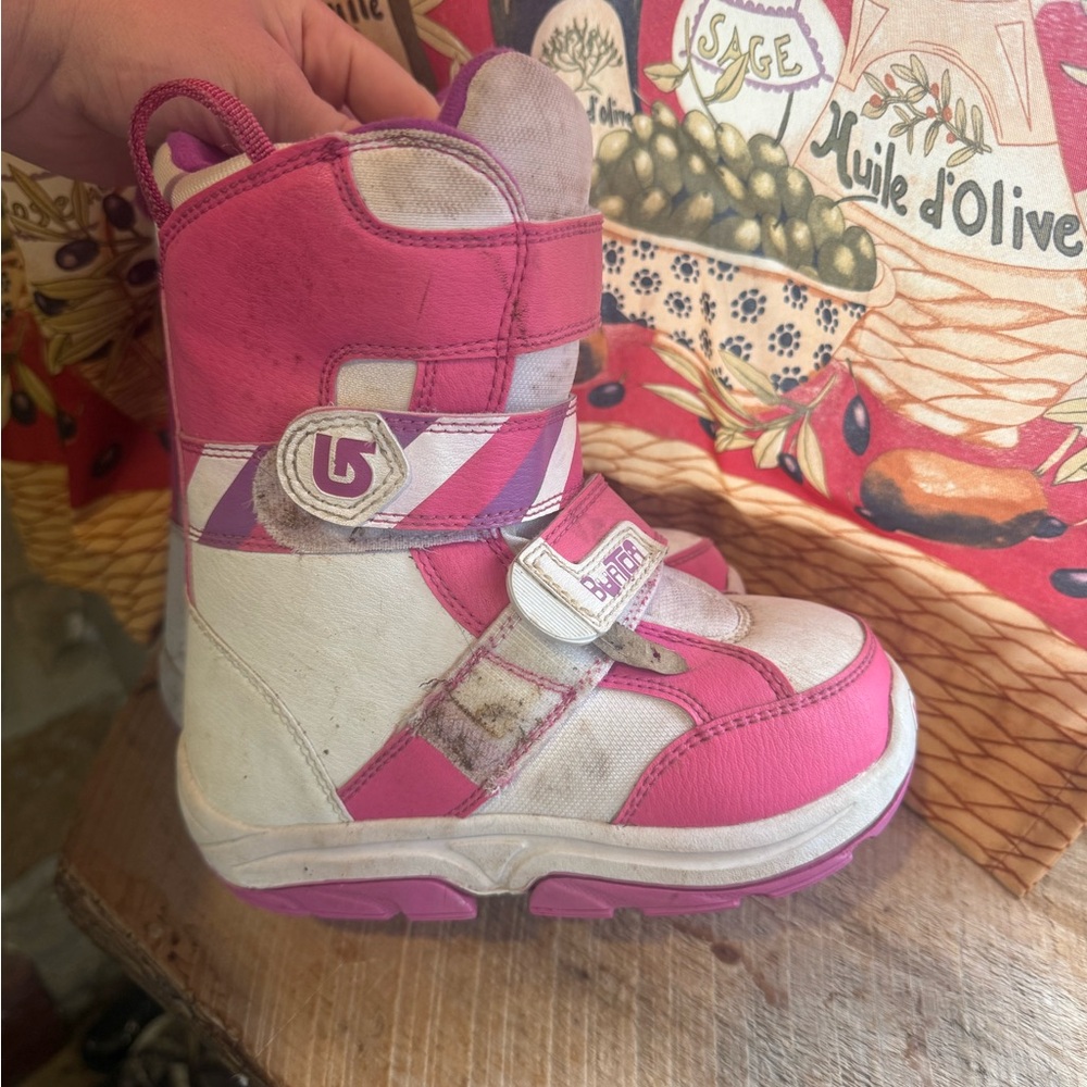 Size 1 girls Burton snowboarding boots